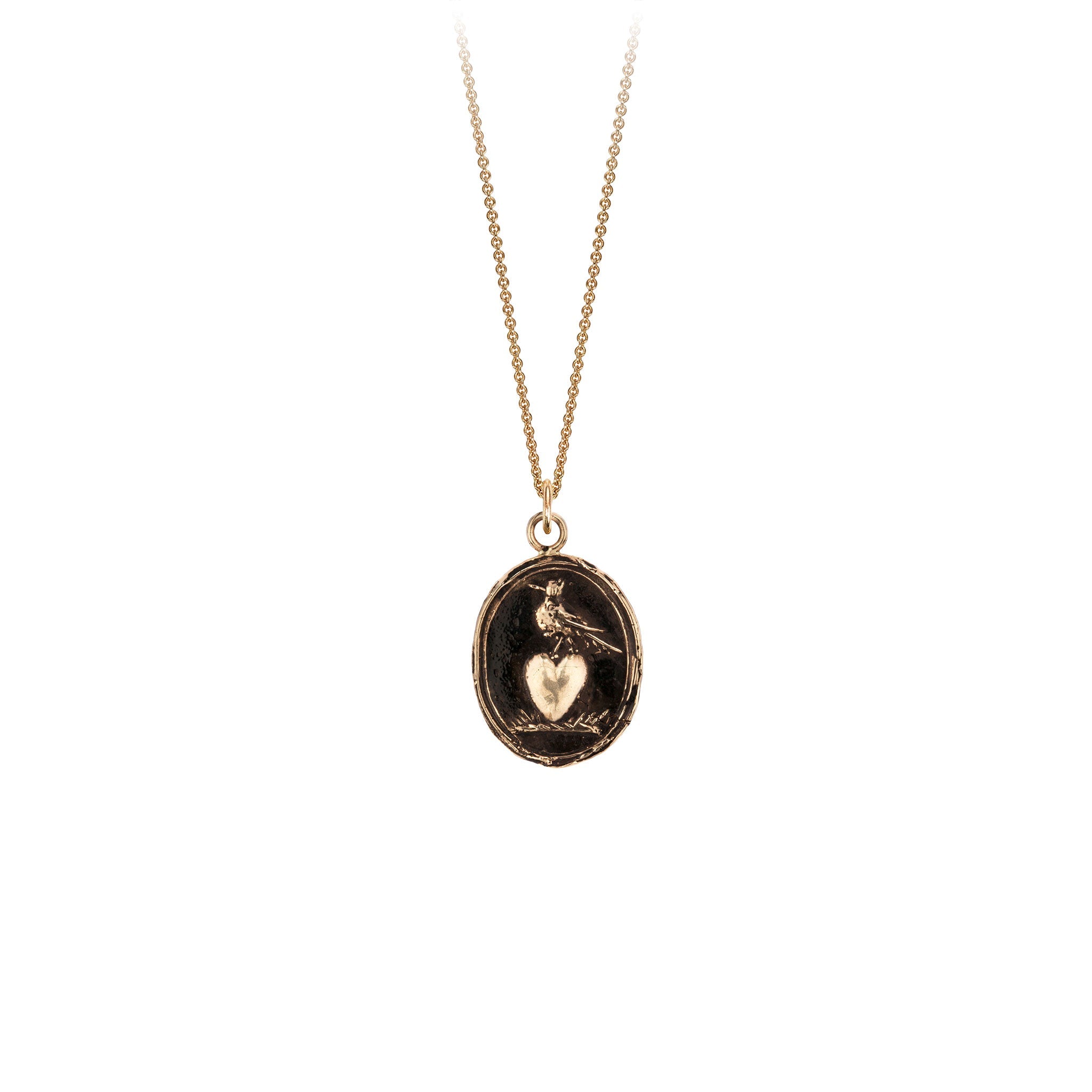 Martlet & Heart 14K Gold Talisman
